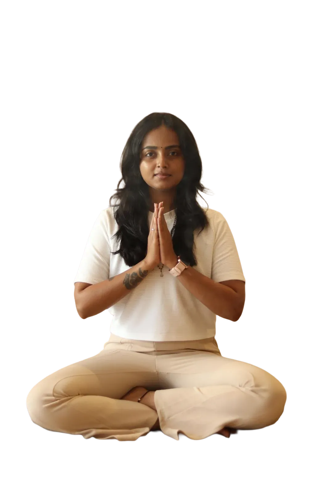 Yoga practitioner in meditation pose
