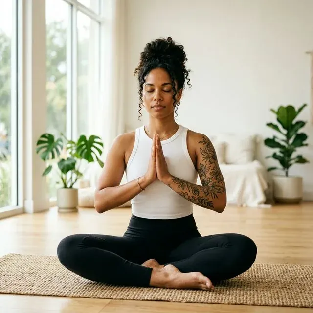 Meditating Yogi silhouette